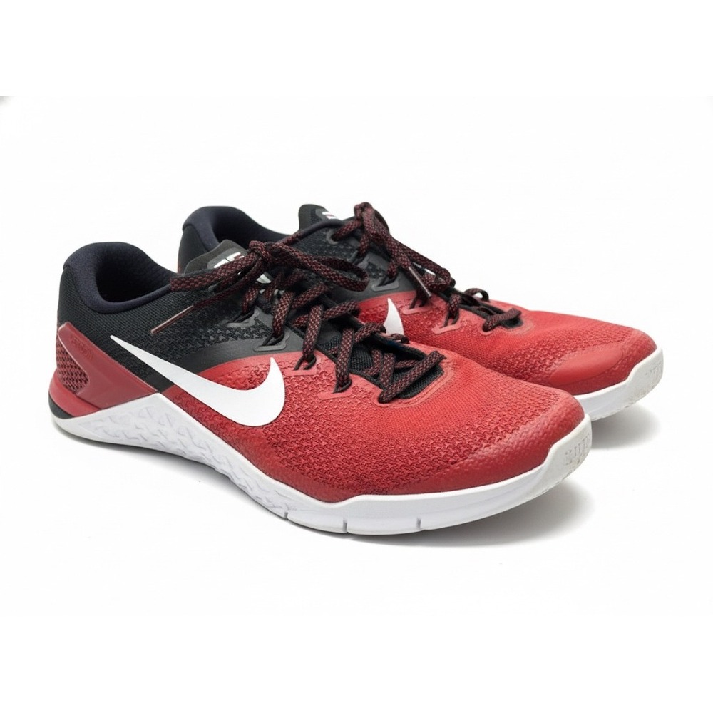 Nike Metcon Red Black White Mens Training Gym Workout Shoes Size 9.5